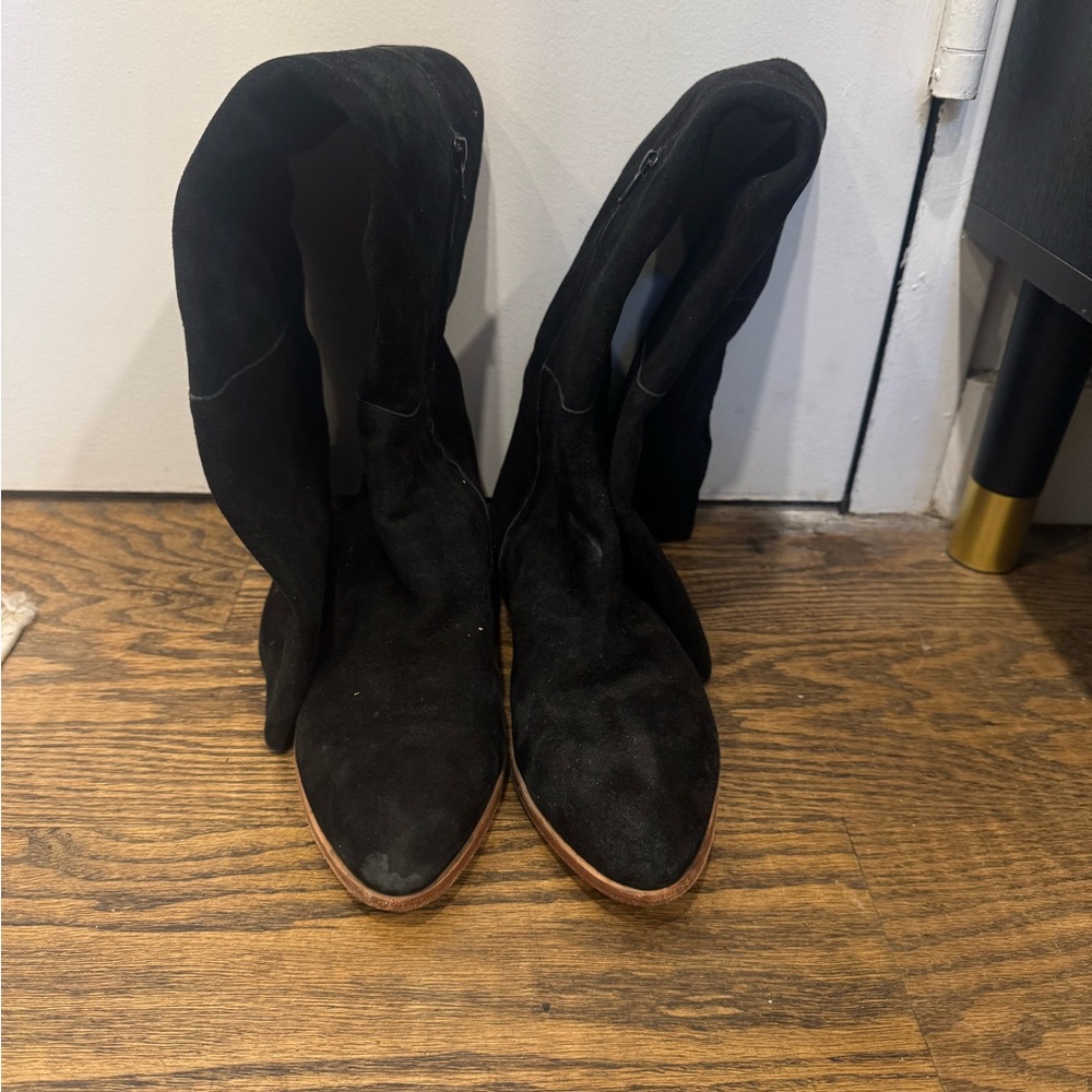 Loeffler Randall Black Over the Knee Boots